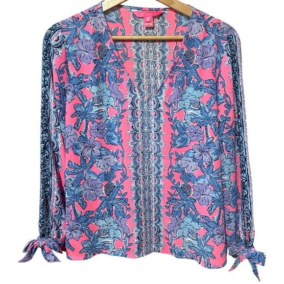 EUC - Lilly Pulitzer Pamala 3/4 Sleeve Too - Size M - Picture 6 of 8